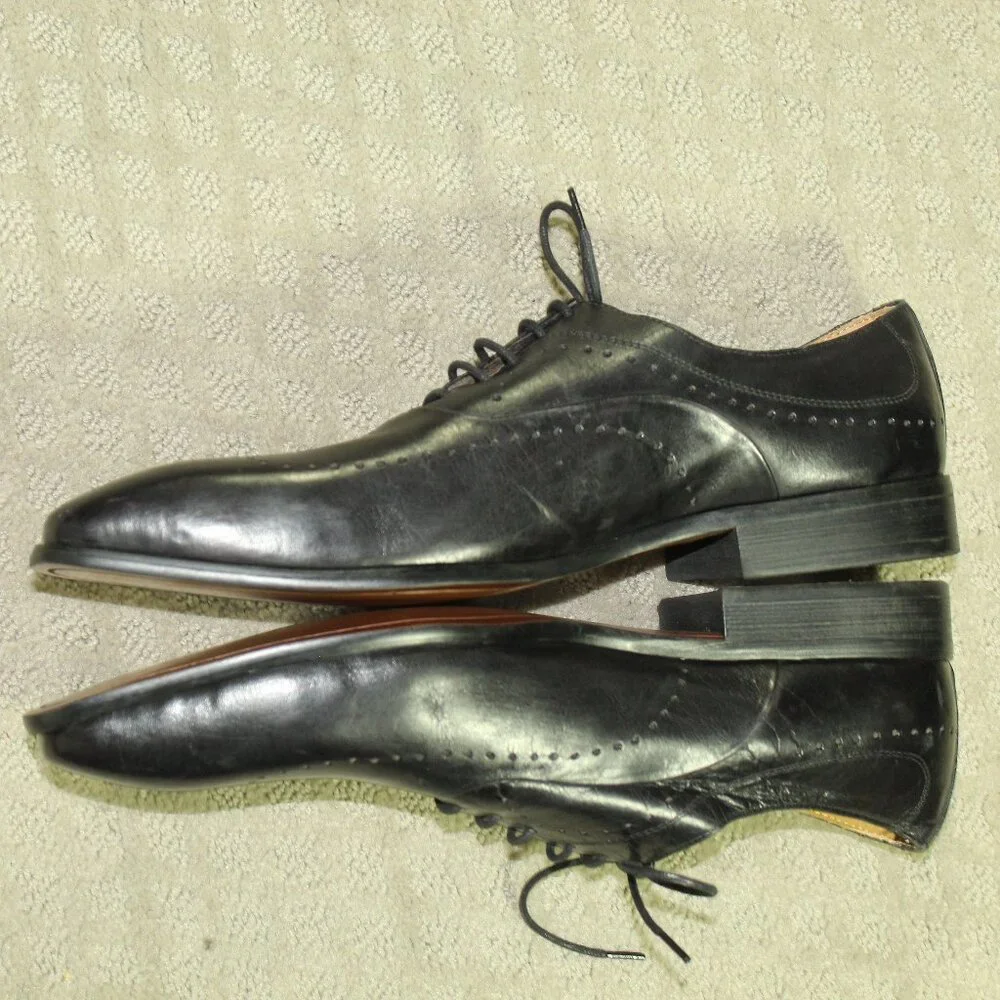 NEW Paul Smith Men's 11 / 45 Black Leather Oxfords Shoes Made in Italy